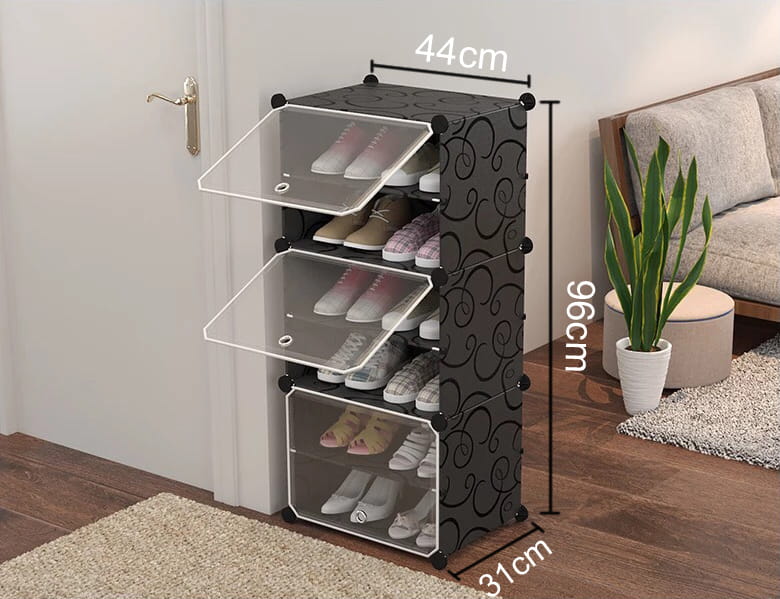 Modularer Schrank für 6 -Level -Schuhe